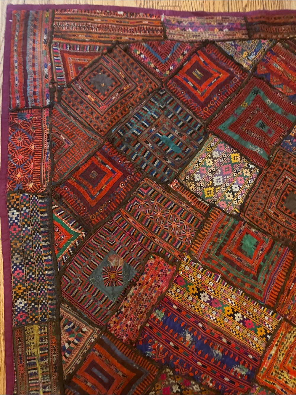 Heavy Banjara Gypsy Handmade Indian Tapestry Wallhanging - Picture 2 of 16